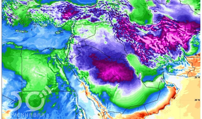  عکس/ خاورمیانه منجمد می‌شود 