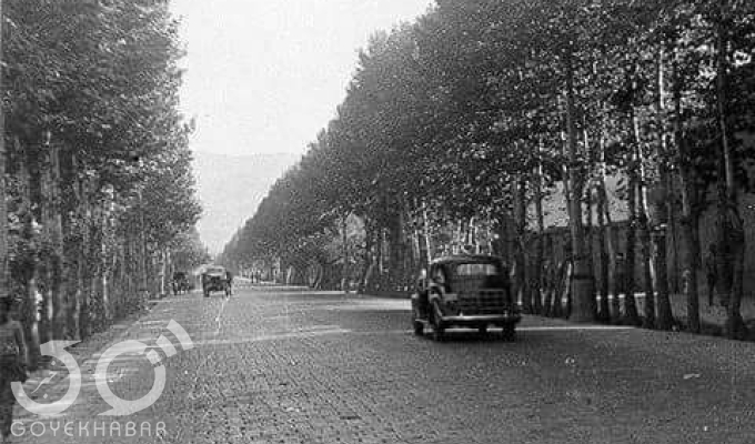  عکس/ نمایی فوق العاده از ۸۳ سال پیش خیابان ولیعصر وقتی سنگ فرش بود 