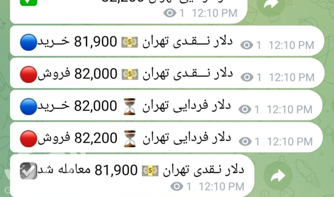عکس/ سقوط شدید قیمت دلار در بازار آزاد