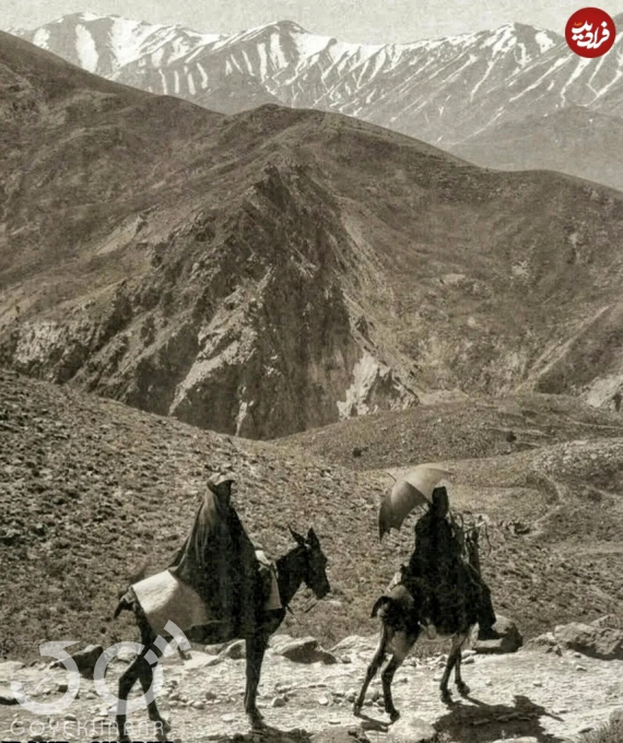  عکس/ نمایی دیده نشده از ۹۶ سال پیش جاده هراز 