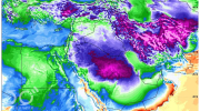  عکس/ خاورمیانه منجمد می‌شود 