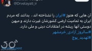 توئیت مشاور رهبر انقلاب 