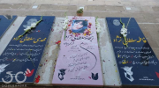 فیلم/ حضور سردار سلامی بر مزار دختر کاپشن صورتی